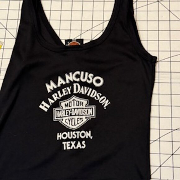 RARE 1991 HARLEY DAVIDSON TRIBAL DESIGN WOMEN TANK TOP SZ SM AND BUMPER STICKER - Picture 6 of 13
